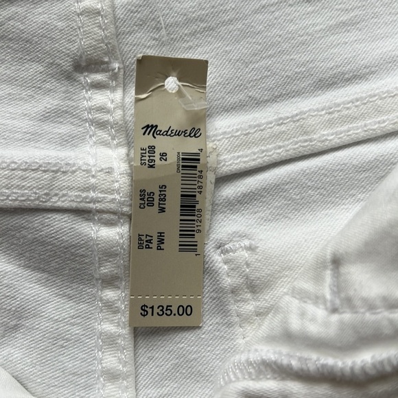 Madewell  10" High-Rise Skinny Jeans in Pure White Step- Hem Edition 26 - Picture 5 of 10
